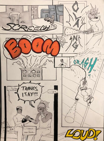 Concept Joanna and Ernesto (2024), 9 x 14", marker on watercolour paper